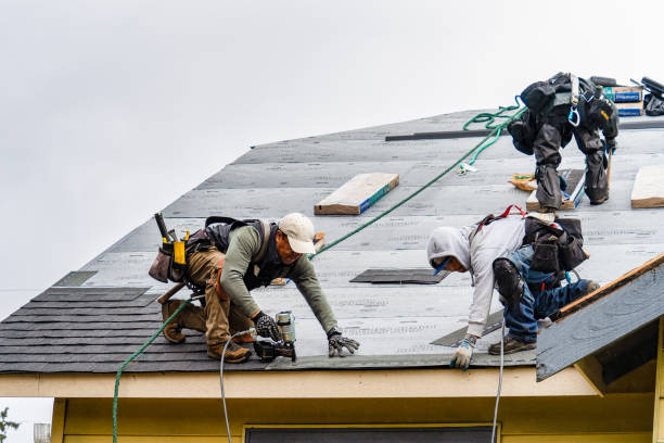 Professional Gutter Installation technician working in East Olympia, WA